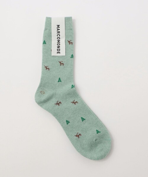 Steven Alan（スティーブンアラン）の「＜MARCOMONDE＞MOTIF SOCKS/ソックス（ソックス/靴下・レディース・ベージュ/ライム/オフホワイト・1）」の3枚目の写真