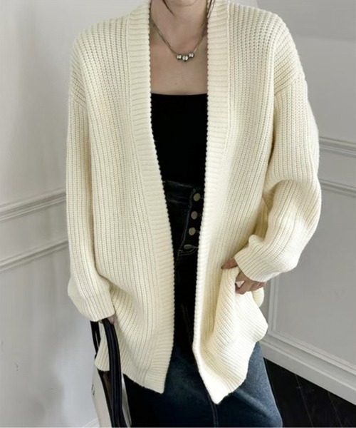 ボリュームサイズミドルカーディガン（カーディガン/ボレロ）｜AMAJI（アマジ）