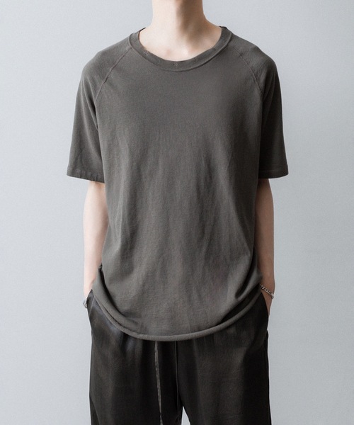 VEIN （ヴェイン）の「ファインテリー ディストレストS/S TEE / FINE TERRY DISTRESSED S/S TEE（Tシャツ/カットソー・メンズ・ライトグリーン/ブラック/グレー・1/2/3）」の2枚目の写真