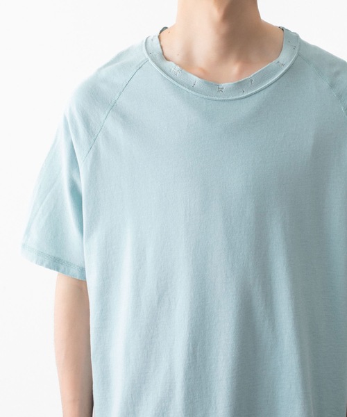 VEIN (ヴェイン)の「ファインテリー ディストレストS/S TEE / FINE TERRY DISTRESSED S/S TEE(Tシャツ/カットソー・メンズ・ライトグリーン/ブラック/グレー・1/2/3)」の12枚目の写真