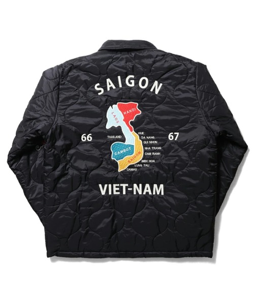 HOUSTON ヒューストン NYLON RIP QUILTING VIETNAM JACKET 虎