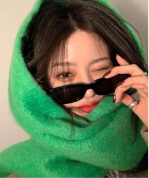 Per sist ence（パーシエンス）の「ボリュームフリンジマフラー（マフラー・レディース・ホワイト/グリーン/ピンク/ベージュ/オフホワイト/グレー/ブルー/ブラック/ライトピンク/ライトブルー・FREE）」の18枚目の写真