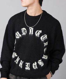 グランジ＆ストリート/高品質サークルロゴシャギーニット