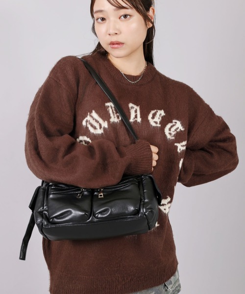 SPINNS(スピンズ)の「グランジ&ストリート/高品質サークルロゴシャギーニット(ニット/セーター・メンズ・チャコール/ブラウン/ブラック・ONESIZE)」の7枚目の写真