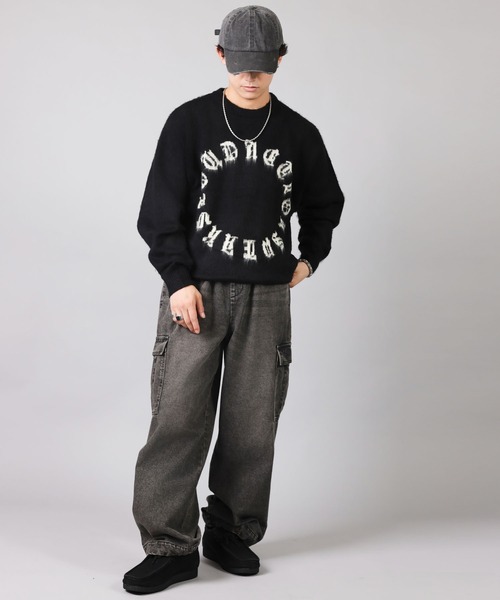 SPINNS(スピンズ)の「グランジ&ストリート/高品質サークルロゴシャギーニット(ニット/セーター・メンズ・チャコール/ブラウン/ブラック・ONESIZE)」の17枚目の写真