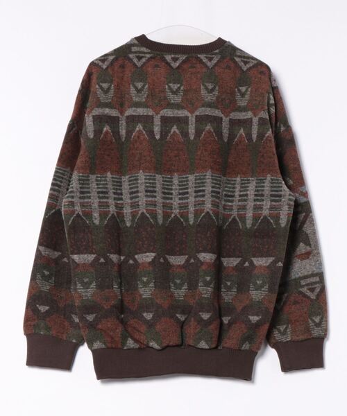 HOOK(フック)の「HOOK -select- レトロ調ジャカードセーター(ニット/セーター・メンズ・ネイビー/チョコ・L/XL/M)」の22枚目の写真