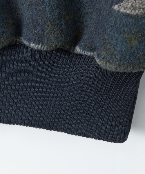 HOOK(フック)の「HOOK -select- レトロ調ジャカードセーター(ニット/セーター・メンズ・ネイビー/チョコ・L/XL/M)」の13枚目の写真