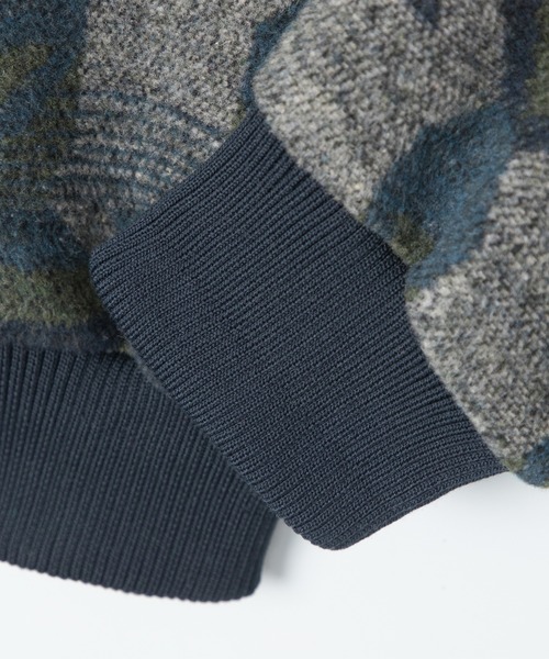 HOOK(フック)の「HOOK -select- レトロ調ジャカードセーター(ニット/セーター・メンズ・ネイビー/チョコ・L/XL/M)」の9枚目の写真