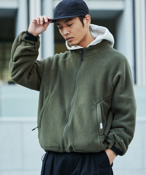 FREAK'S STORE(フリークスストア)の「限定展開 AiRide Warm/エアライド ウォーム リラックスフィット ジップアップ フリースブルゾン(ブルゾン・メンズ・チャコールグレー/ブラック/オリーブ/ネイビー・SMALL/LARGE/MEDIUM)」の4枚目の写真