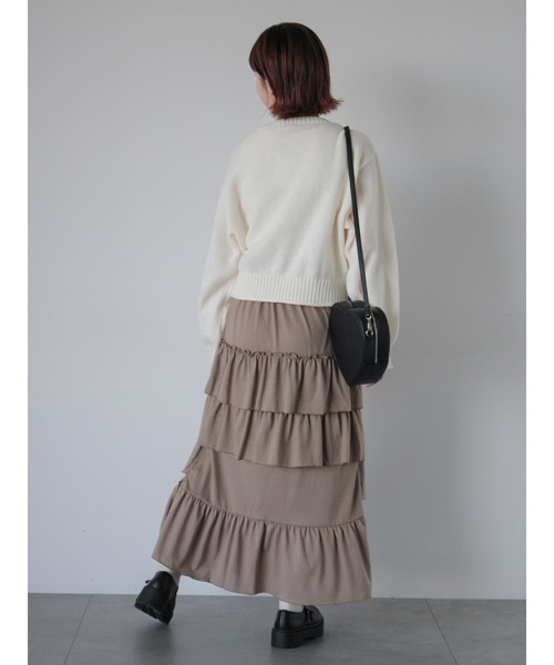 ehka sopo(エヘカソポ)の「ハートロゴニット(ニット/セーター・レディース・キナリ/サックスブルー/レッド・F)」の10枚目の写真