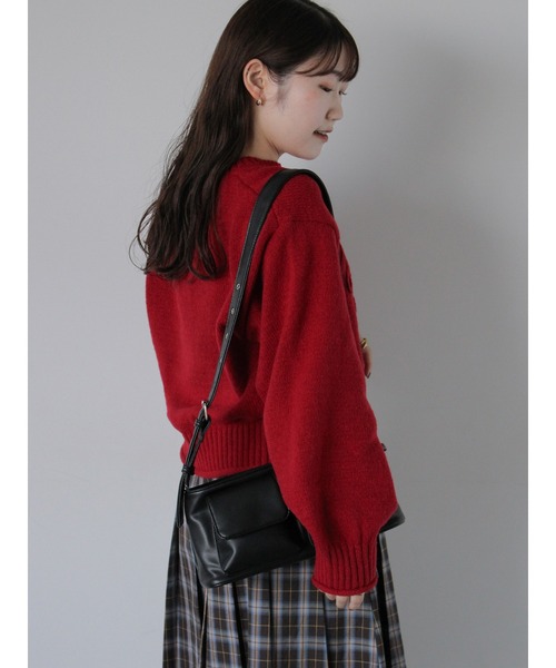 ehka sopo(エヘカソポ)の「ハートロゴニット(ニット/セーター・レディース・キナリ/サックスブルー/レッド・F)」の12枚目の写真