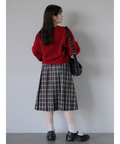 ehka sopo(エヘカソポ)の「ハートロゴニット(ニット/セーター・レディース・キナリ/サックスブルー/レッド・F)」の17枚目の写真