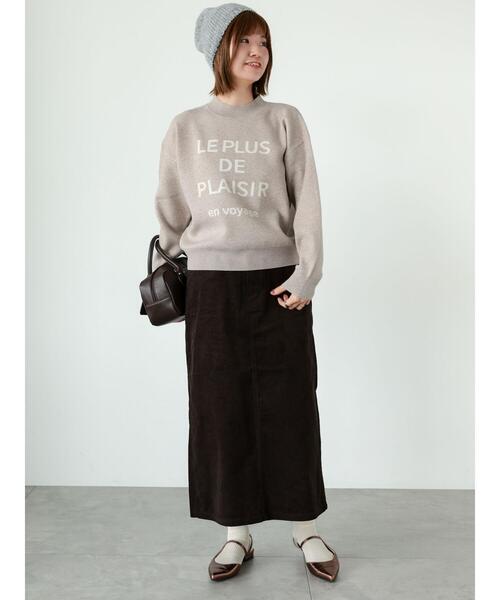 Lugnoncure（ルノンキュール）の「【選べる着丈】コーデュロイスカート（スカート・レディース・カーキ/ブラウン/オフホワイト/チャコールグレー・ﾌﾘｰ(M)/ﾌﾘｰ(L)）」の18枚目の写真