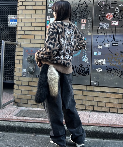 A‘gem 9(エージェムナイン)の「A'GEM/9 × .kom 『A'GEM/9/エージェムナイン』 エンジェルフェザーヤーンカーディガン(カーディガン/ボレロ・メンズ・レオパード/ブラック・FREE)」の9枚目の写真