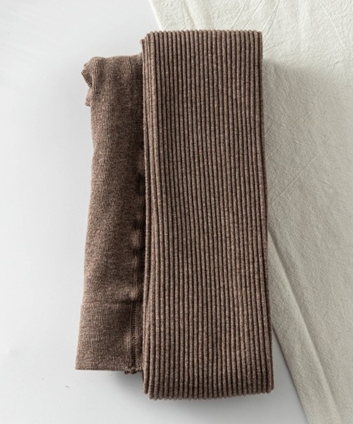 DiamondHearts（ダイヤモンドハーツ）の「リブ細身美脚トレンカ（レギンス/スパッツ・レディース・ダークブラウン/ライトグレー/ホワイト/ベージュ/ダークグレー/グレイッシュベージュ/グレー/ブラック・FREE）」の11枚目の写真