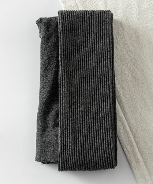 DiamondHearts（ダイヤモンドハーツ）の「リブ細身美脚トレンカ（レギンス/スパッツ・レディース・ダークブラウン/ライトグレー/ホワイト/ベージュ/ダークグレー/グレイッシュベージュ/グレー/ブラック・FREE）」の15枚目の写真