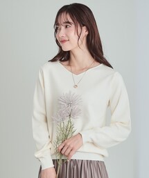 DRESKIP | 【高レビュー/S-LL/洗える】ほんのりラメ感が華やか 浅Vネックニット(ニット/セーター)