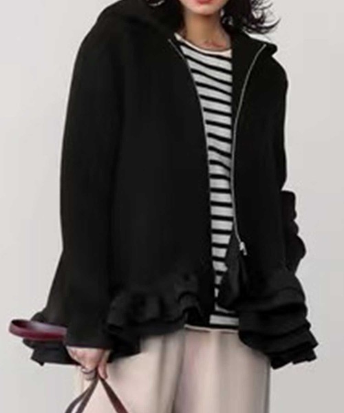 ペプラムフリルパーカースウェット（パーカー）｜CADBURY（キャドバリー） 7,590円