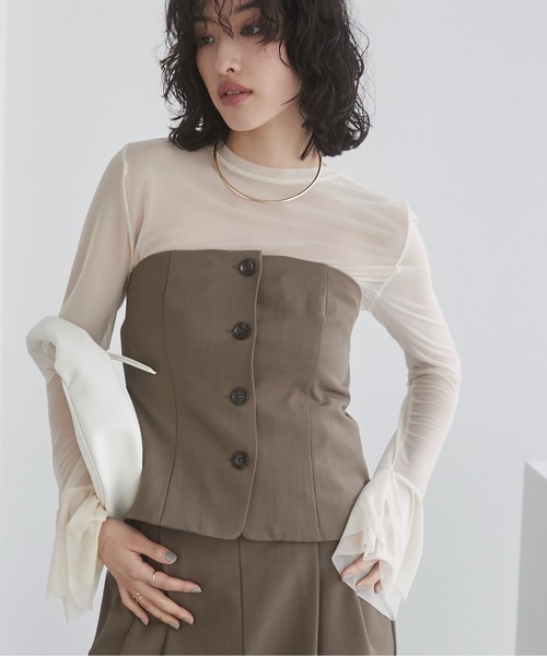 セットアップ対応】ベアトップビスチェ（その他トップス