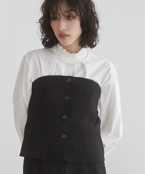 ANGIE（アンジー）の「【セットアップ対応】ベアトップビスチェ（チューブトップ・レディース・グレー/ナチュラル/ブラック/モカ・FREE）」の20枚目の写真