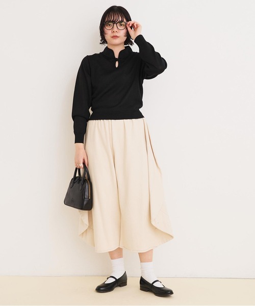I am I - IAMI マリッジブルー クループルオーバー カラーニットプルオーバー｜WOMEN｜250GAG70-447I｜AZUL BY