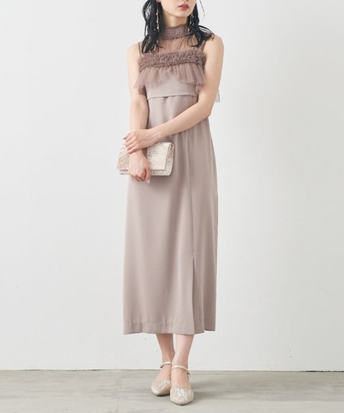 セール】【metoi】チュールフリルビスチェ付きドレス 結婚式 二次会