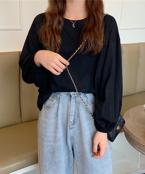 blackdia ocean(ブラックダイヤオーシャン)の「blackdia ocean ボリュームスリーブカットソー(Tシャツ/カットソー・レディース・ライトブルー/ブラック/ワインレッド/ピンク/ホワイト/パープル・LARGE/MEDIUM)」の18枚目の写真