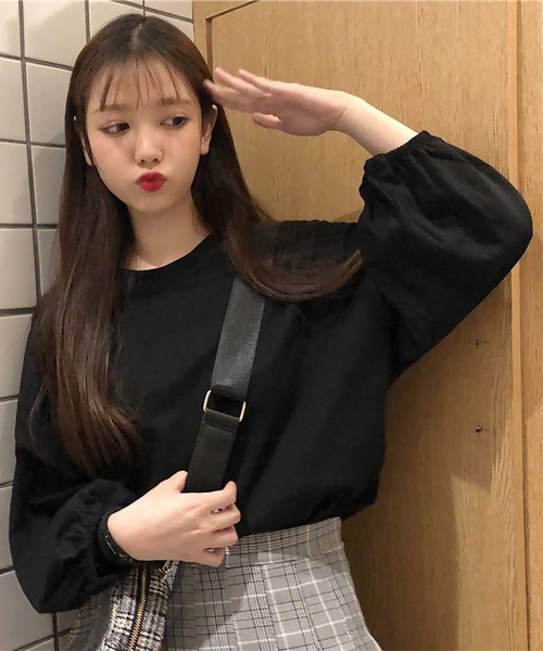 blackdia ocean(ブラックダイヤオーシャン)の「blackdia ocean ボリュームスリーブカットソー(Tシャツ/カットソー・レディース・ライトブルー/ブラック/ワインレッド/ピンク/ホワイト/パープル・LARGE/MEDIUM)」の19枚目の写真