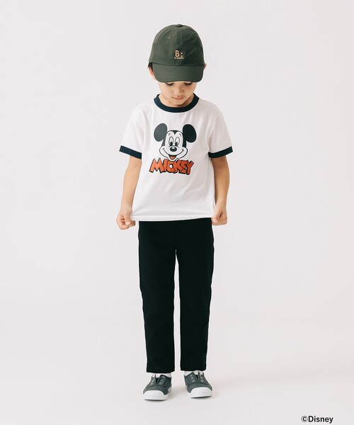 B:MING by BEAMS（ビーミングバイビームス）の「Disney /  MICKEY / リンガー プリント Tシャツ 2025SS（90～150cm）（Tシャツ/カットソー・キッズ・オフホワイト/レッド系その他7・120/110/100/90/150/140/130）」の5枚目の写真