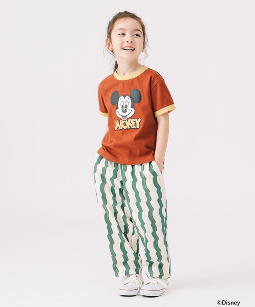 B:MING by BEAMS（ビーミングバイビームス）の「Disney /  MICKEY / リンガー プリント Tシャツ 2025SS（90～150cm）（Tシャツ/カットソー・キッズ・オフホワイト/レッド系その他7・120/110/100/90/150/140/130）」の7枚目の写真