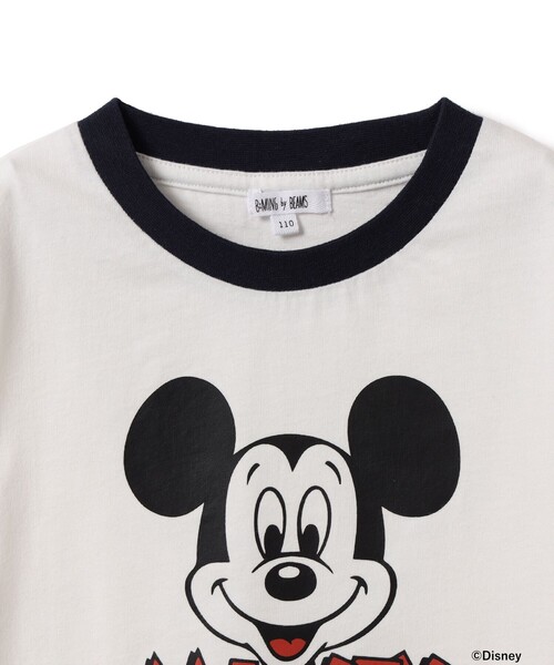 B:MING by BEAMS（ビーミングバイビームス）の「Disney /  MICKEY / リンガー プリント Tシャツ 2025SS（90～150cm）（Tシャツ/カットソー・キッズ・オフホワイト/レッド系その他7・120/110/100/90/150/140/130）」の9枚目の写真