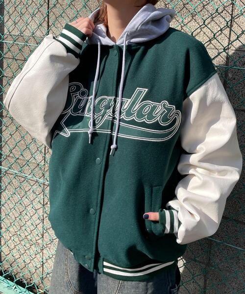 セール】WEGO/フード付ビッグスタジャン（スタジャン）｜WEGO