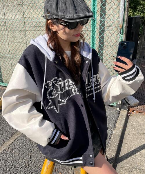 セール】WEGO/フード付ビッグスタジャン（スタジャン）｜WEGO