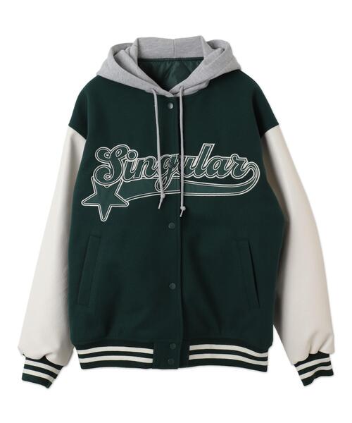 セール】WEGO/フード付ビッグスタジャン（スタジャン）｜WEGO