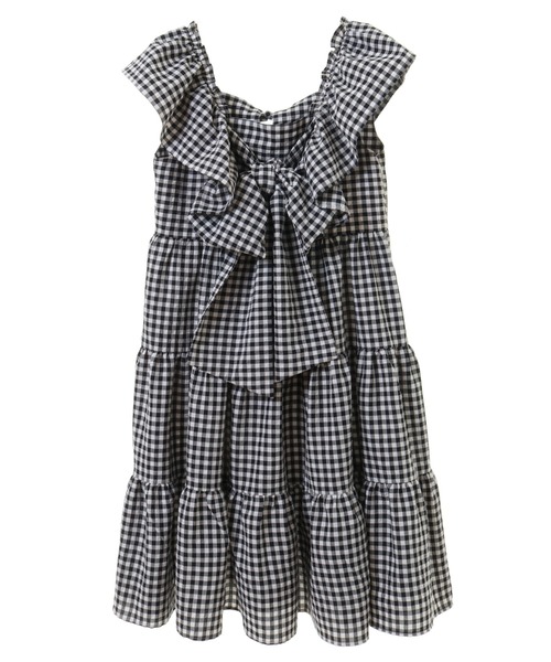 Candy Stripper(キャンディストリッパー)の「MISS YOU CHECK ワンピース(ワンピース・レディース・ホワイト×ブラック/グリーン/ブラウン・FREE)」の8枚目の写真