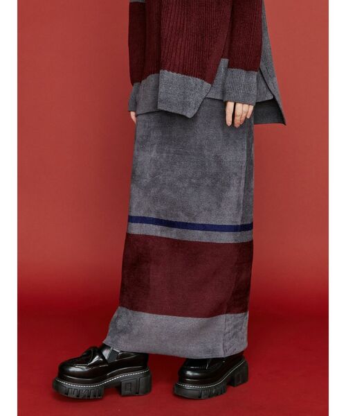 UN3D.（アンスリード）の「MOGOL TIGHT KT SK / モールタイトニットスカート（スカート・レディース・グレー/ブラック・38/36）」の3枚目の写真