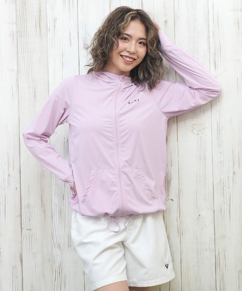 【Roxy】ロキシー ジップアップ ラッシュベスト 長袖 UVカット ROXY ラッシュガード AURORA STAND/ロキシー長袖ジップアップ