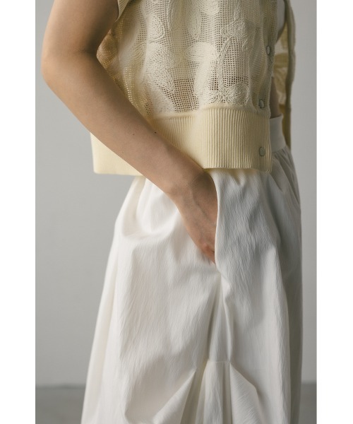 STYLEMIXER（スタイルミキサー）の「【大人気】ランダムタッキングスカート　春服（スカート・レディース・ブラック/ホワイト/グリーン・SMALL/MEDIUM）」の18枚目の写真