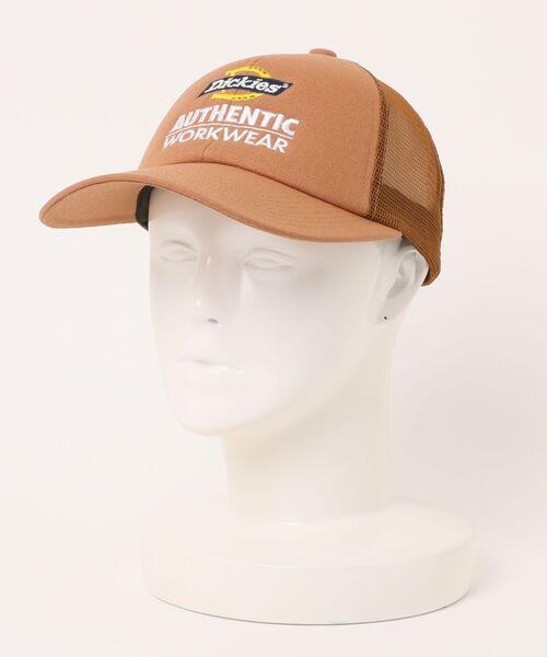 Dickies(ディッキーズ)の「【Dickies】EX LOGO MESH CAP/ロゴ/メッシュキャップ/スナップバック/フリーサイズ/帽子/ディッキーズ(キャップ・メンズ・レッド/ブラウン/ネイビー/ブラック・FREE)」の2枚目の写真