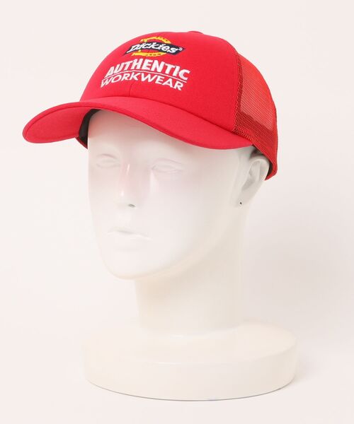 Dickies(ディッキーズ)の「【Dickies】EX LOGO MESH CAP/ロゴ/メッシュキャップ/スナップバック/フリーサイズ/帽子/ディッキーズ(キャップ・メンズ・レッド/ブラウン/ネイビー/ブラック・FREE)」の4枚目の写真