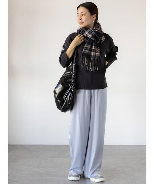 Lugnoncure（ルノンキュール）の「コットンタッチハイネックニット（ニット/セーター・レディース・ミント/チャコールグレー/ピンク/サックスブルー/オフホワイト・F）」の14枚目の写真