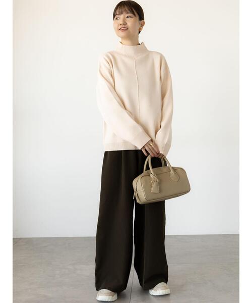 Lugnoncure（ルノンキュール）の「コットンタッチハイネックニット（ニット/セーター・レディース・ミント/チャコールグレー/ピンク/サックスブルー/オフホワイト・F）」の16枚目の写真