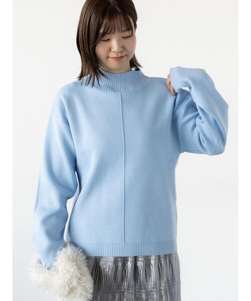 Lugnoncure（ルノンキュール）の「コットンタッチハイネックニット（ニット/セーター・レディース・ミント/チャコールグレー/ピンク/サックスブルー/オフホワイト・F）」の18枚目の写真