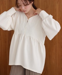 Bab | ウェーブ切り替えペプラムトップス(シャツ/ブラウス)