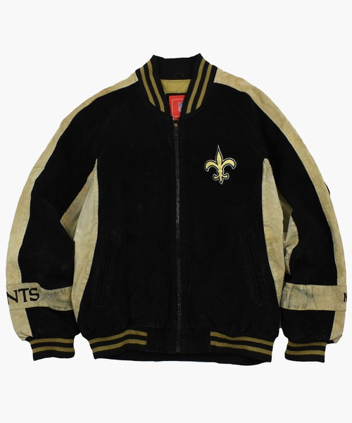 【ヴィンテージ古着】“NFL New Orleans Saints” スエードレザー アワードジャケット（ブルゾン）｜NBA/NFL/NHL/MLB（エヌビーエーエヌエフエルエヌエイチエルエムエルビー） 16,783円