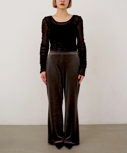 パンツ Velour Minimal Pants Velour Minimal Pants/ベロア ミニマルパンツ（フルレングス