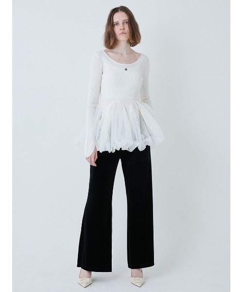 SORIN(ソリン )の「【SALE本日4/19販売終了】Velour Minimal Pants/ベロア ミニマルパンツ(その他パンツ・レディース・グレー/ブラック/ミント・36/38)」の6枚目の写真