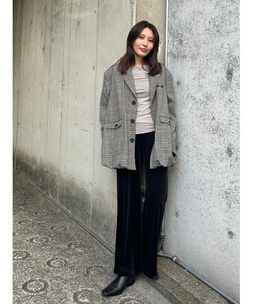 SORIN(ソリン )の「【SALE本日4/19販売終了】Velour Minimal Pants/ベロア ミニマルパンツ(その他パンツ・レディース・グレー/ブラック/ミント・36/38)」の4枚目の写真