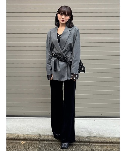 SORIN(ソリン )の「【SALE本日4/19販売終了】Velour Minimal Pants/ベロア ミニマルパンツ(その他パンツ・レディース・グレー/ブラック/ミント・36/38)」の9枚目の写真