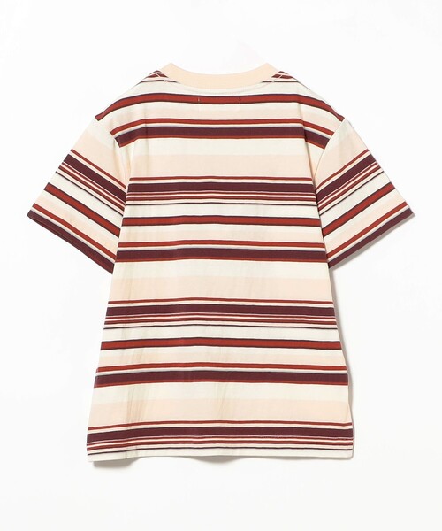 BEAMS BOY（ビームスボーイ）の「エンブロイダリー マルチボーダー ショートスリーブ Tシャツ（Tシャツ/カットソー・レディース・ネイビー/オレンジ/ピンク・1/2）」の13枚目の写真